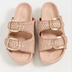 NIB • loeffler Randall Theo two strap sandals in blush ☺️